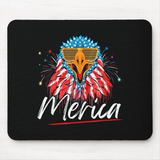 Eagle Mullet 4 juli vlag Merica-Onafhankelijkheid Muismat (Voorkant)