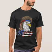 Eagle Mullet Merica Men 4Th Of July American Flag T-shirt (Voorkant)