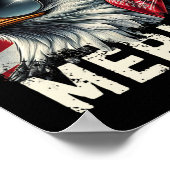 Eagle Mullet Sungles Merica 4 juli Usa Amerikaanse Poster (Hoek)