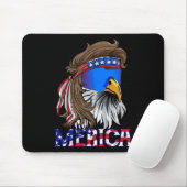 Eagle Mullet Sungles Merica 4 juli Verenigde State Muismat (Met muis)