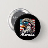 Eagle Mullet Sungles Merica 4 juli Verenigde State Ronde Button 5,7 Cm (Voorkant /achterkant)