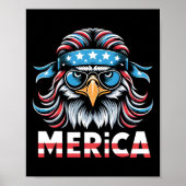 Eagle Mullet Sungles Merica Verenigde Staten Ameri Poster (Voorkant)