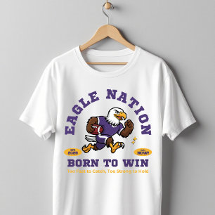 Eagle Nation Varsity Voetbal T-shirt – Geboren om 