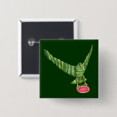 Eagle nationale watermeloendag vierkante button 5,1 cm (Voorkant /achterkant)