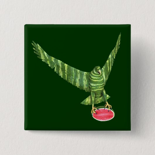 Eagle nationale watermeloendag vierkante button 5,1 cm (Voorkant)