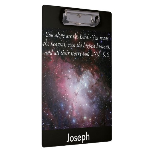 Eagle Nebula Bijbel Verse Gepersonaliseerd Klembor Klembord (Rechts)