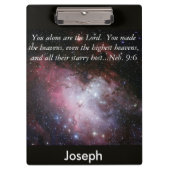 Eagle Nebula Bijbel Verse Gepersonaliseerd Klembor Klembord (Voorkant)