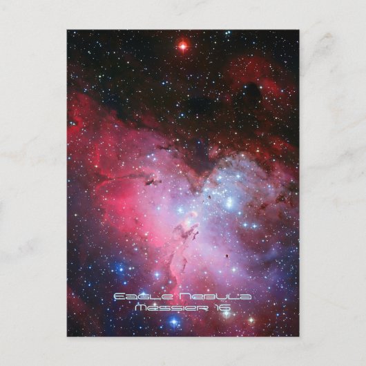 Eagle Nebula, Messier 16 - Aanmaakpijlers Briefkaart (Voorkant)