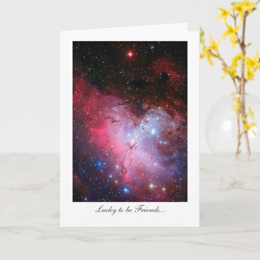 Eagle Nebula, Messier 16 - Gelukkig om vrienden te Kaart (Gele Bloem)