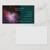 Eagle Nebula, Messier 16 - sjabloon voor visitekaa Visitekaartje (Voorkant / Achterkant)