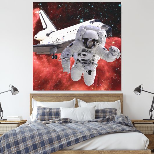 Eagle Nebula-Space Shuttle EVA Canvas Afdruk (Insitu (Slaapkamer))