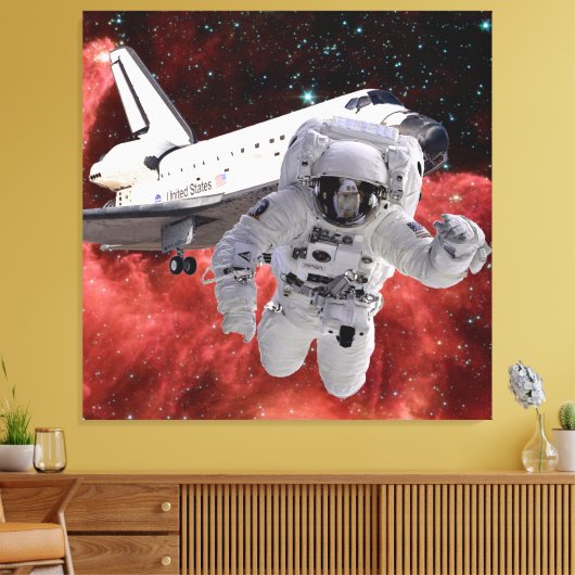 Eagle Nebula-Space Shuttle EVA Canvas Afdruk (Insitu (Woonkamer))