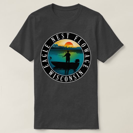 Eagle Nest Flowage Wisconsin Paddleboarding 2 T-shirt (Design voorkant)