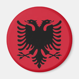 Eagle of Albanië vlag Black op een rode-Fridge-mag Magneet