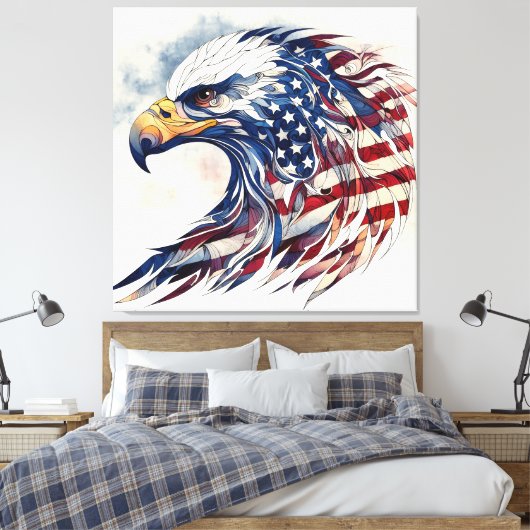 Eagle of Freedom Canvas Afdruk (Insitu (Slaapkamer))