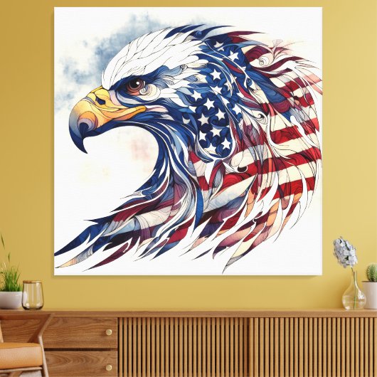 Eagle of Freedom Canvas Afdruk (Insitu (Woonkamer))