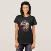 Eagle Of Freedom Merica Patriotic USA Flag 4th of  T-shirt (Voorkant volledig)