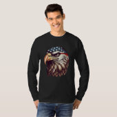 Eagle Of Freedom Merica Patriotic USA Flag 4th of T-shirt (Voorkant volledig)