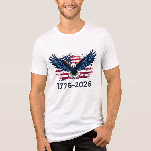 Eagle of Independence Tee | 1776-2026 American  Tri-Blend Shirt (Voorkant)