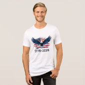 Eagle of Independence Tee | 1776-2026 Amerikaans  Tri-Blend Shirt (Voorkant volledig)