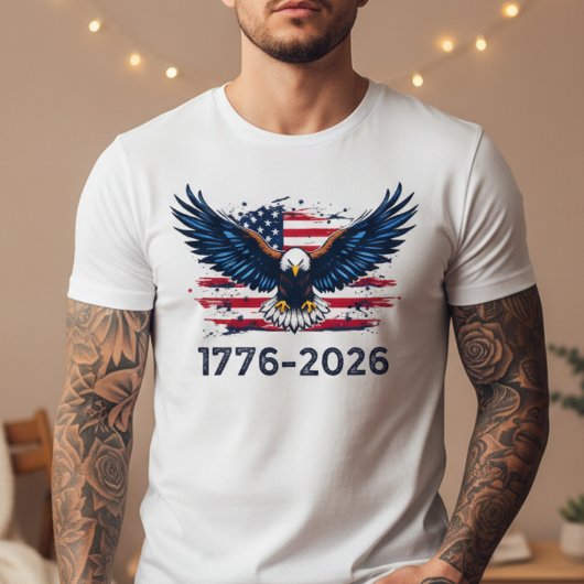 Eagle of Independence Tee | 1776-2026 Amerikaans  Tri-Blend Shirt