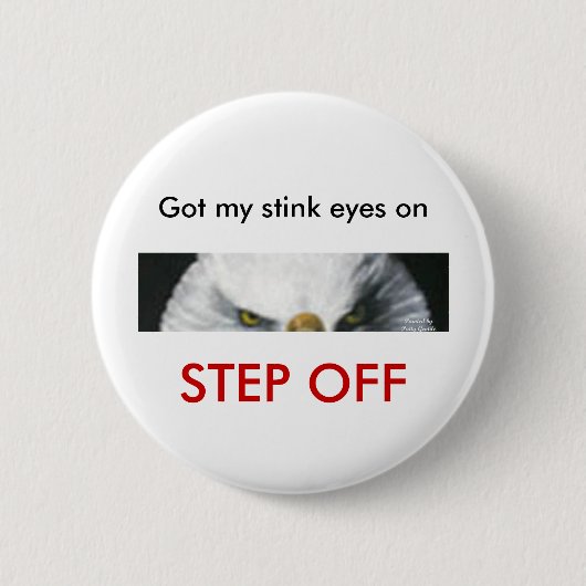 Eagle ogen pin ronde button 5,7 cm (Voorkant)