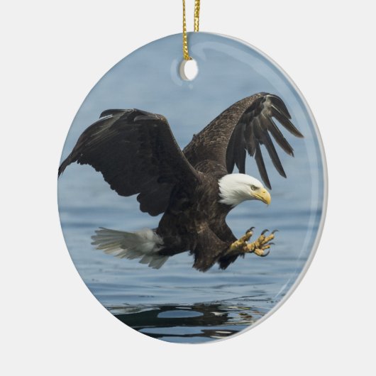 Eagle on Approach Keramisch Ornament (Links)