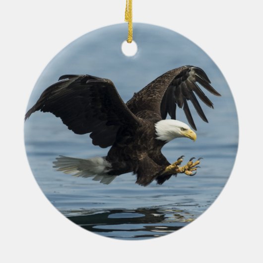 Eagle on Approach Keramisch Ornament (Achterkant)