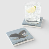 Eagle on Approach Stenen Onderzetter (Zijkant)