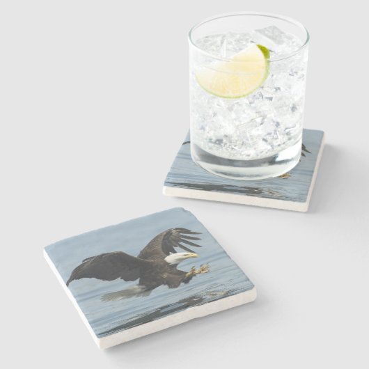 Eagle on Approach Stenen Onderzetter (Zijkant)