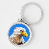 Eagle on Blue Sleutelhanger (Voorkant)