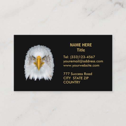 Eagle on Golden and Black Lawyer Visitekaartje (Voorkant)