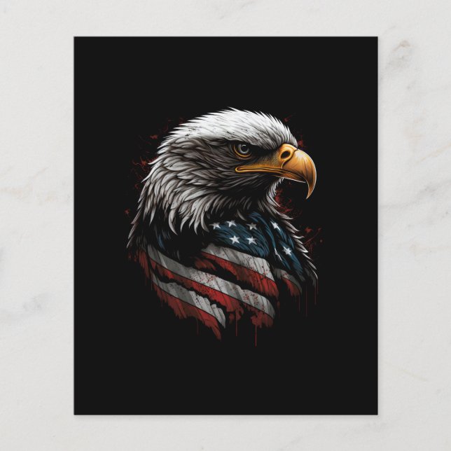 Eagle ontwerp met Amerikaanse vlag (Voorkant)