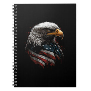 Eagle ontwerp met Amerikaanse vlag Notitieboek