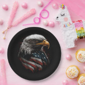 Eagle ontwerp met Amerikaanse vlag Papieren Bordje (Feest)