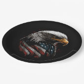 Eagle ontwerp met Amerikaanse vlag Papieren Bordje (Gekanteld)