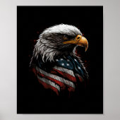Eagle ontwerp met Amerikaanse vlag Poster (Voorkant)