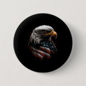 Eagle ontwerp met Amerikaanse vlag Ronde Button 5,7 Cm (Voorkant)