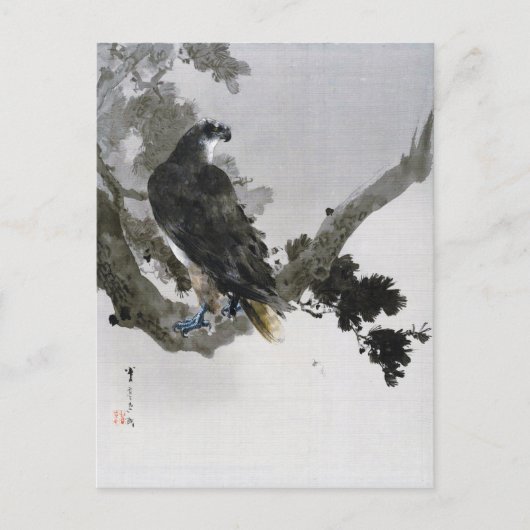 Eagle op de Pine Tree Branch, Watanabe Seitei Briefkaart (Voorkant)