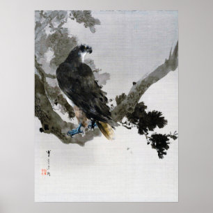 Eagle op de Pine Tree Branch, Watanabe Seitei Poster