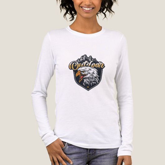 eagle out door mountains Tri-Blend shirt (Voorkant volledig)