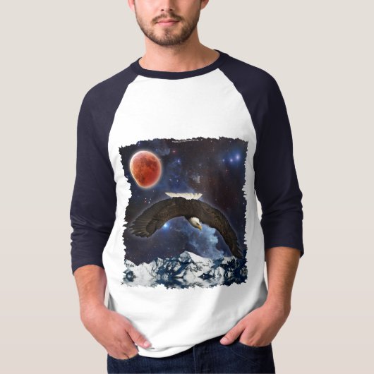 Eagle & Outer Space Fantasy Wildlife Shirt (Voorkant)