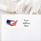 Eagle Over America Painted Flag Etiket (Insitu)
