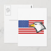 Eagle over Amerikaanse vlag Briefkaart (Voorkant / Achterkant)