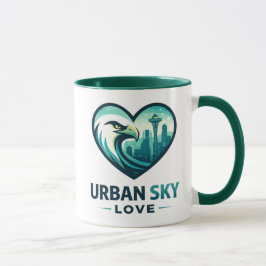 Eagle Over City Skyline Nature Meets Urban Tee Mok