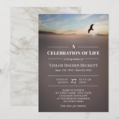 Eagle Over Mountains Celebration of Life Kaart (Voorkant / Achterkant)