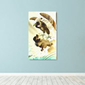 Eagle over Waves Tsuchiya Koitsu 1930 Canvas Afdruk (Insitu (Houten vloer))