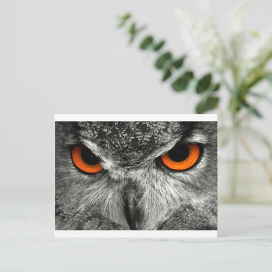 Eagle Owl Briefkaart (Staand voorkant)