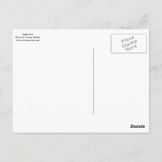 Eagle Owl Briefkaart (Achterkant)