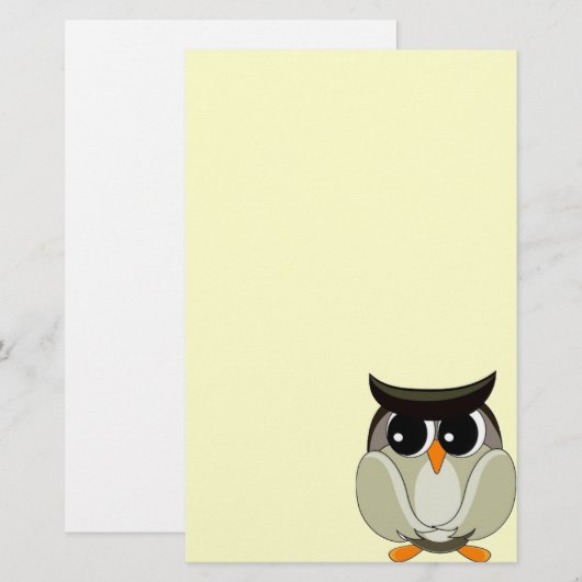 Eagle Owl Briefpapier (Voorkant / Achterkant)